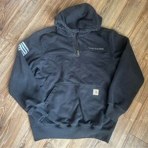 Carhartt Black Men's 1/4 Zip Hoodie M